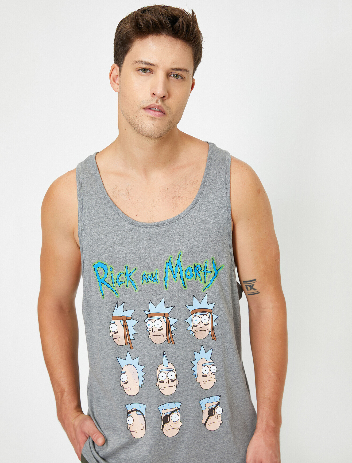  Rick and Morty Lisanslı Baskılı Atlet