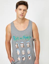 Rick and Morty Lisanslı Baskılı Atlet