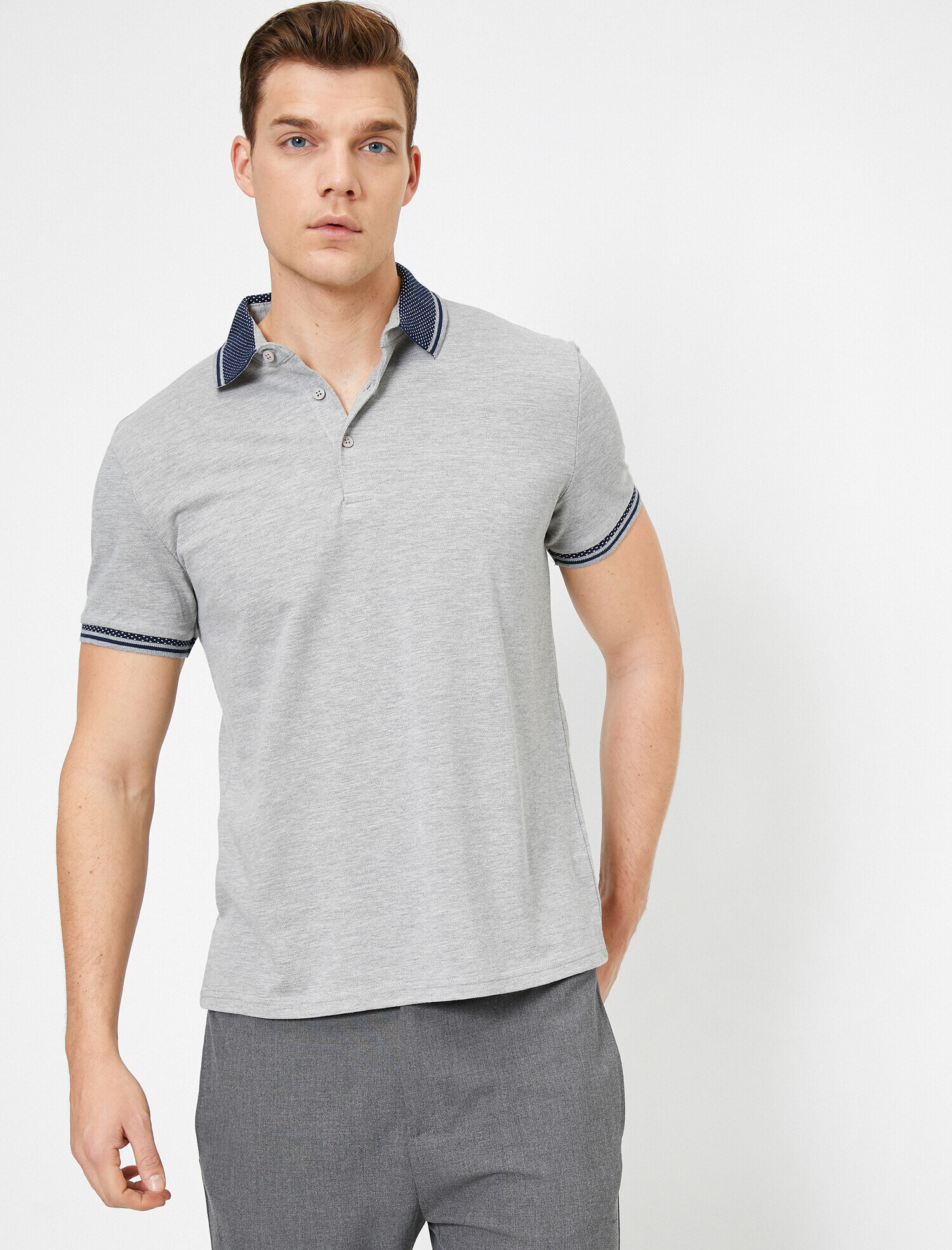   Polo Yaka Pike Kumaş Slim Fit Tişört