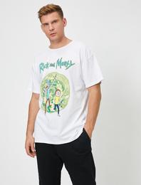 Rick and Morty Lisanslı Baskılı Kısa Kollu Tişört
