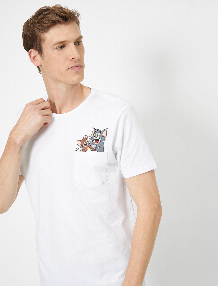   Tom ve Jerry Lisanslı Baskılı Tişört