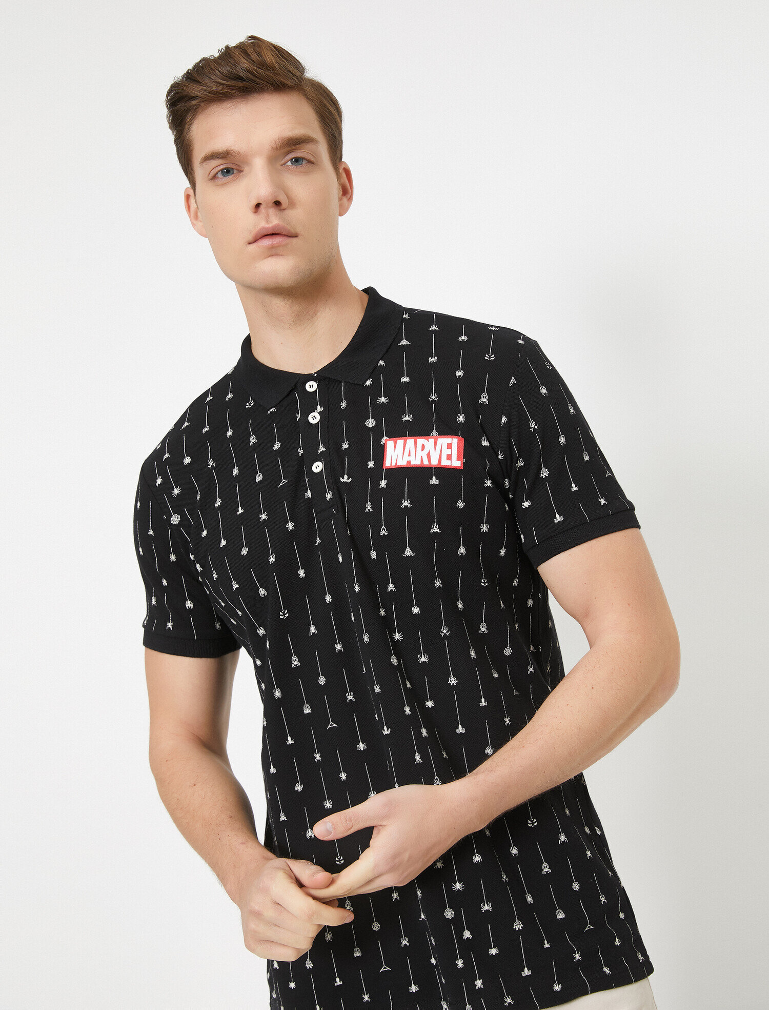   Marvel Lisanslı Baskılı Polo Yaka Tişört