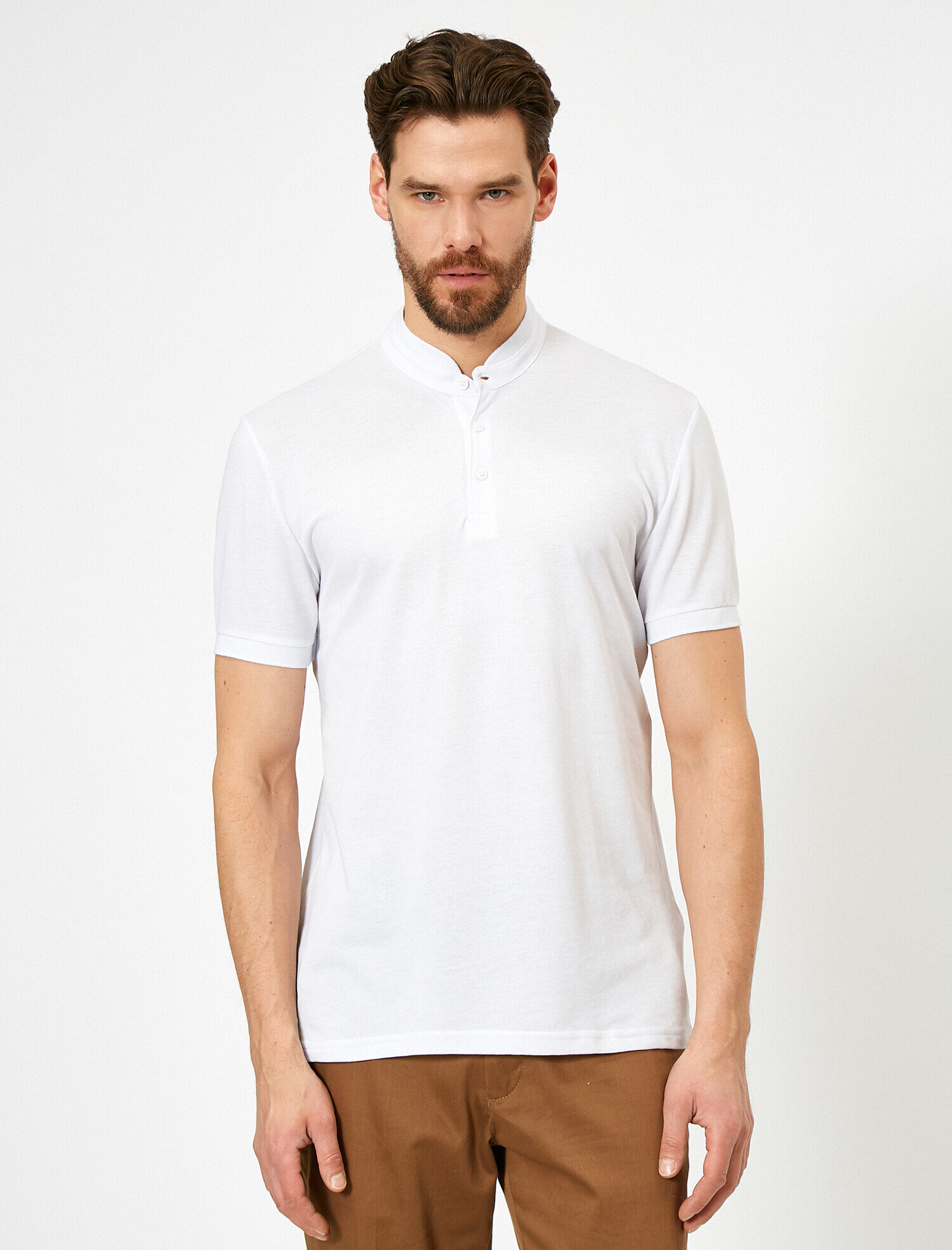Hakim Yaka Basic Slim Fit Polo Yaka Tişört