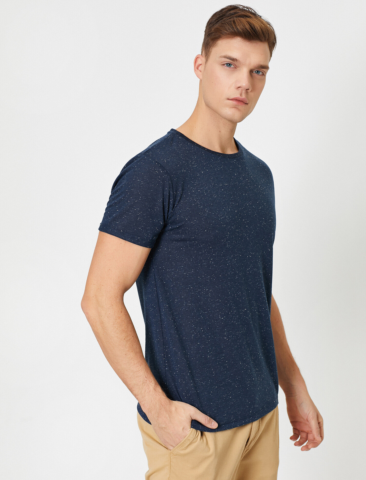   Bisiklet Yaka Kısa Kollu Slim Fit Basic Tişört