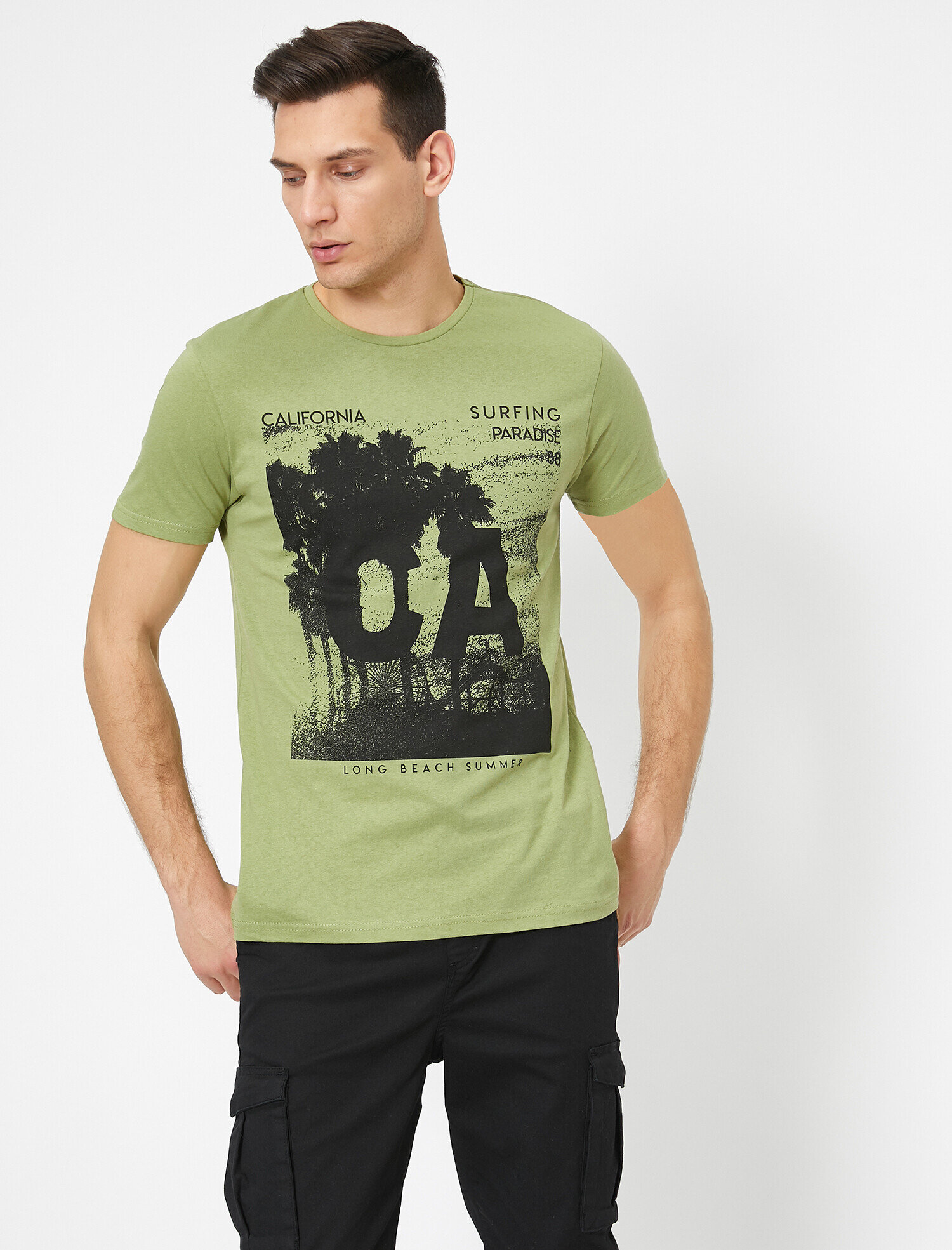   Baskılı Tişört Kısa Kollu