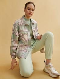 Ekose Gömlek Cepli Oversize