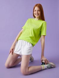 Yazılı Baskılı Tişört Bisiklet Yaka