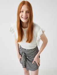 Fırfırlı Tişört Pamuklu