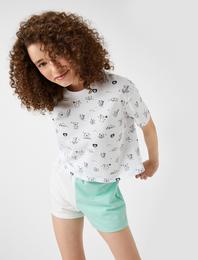 Desenli Tişört Pamuklu