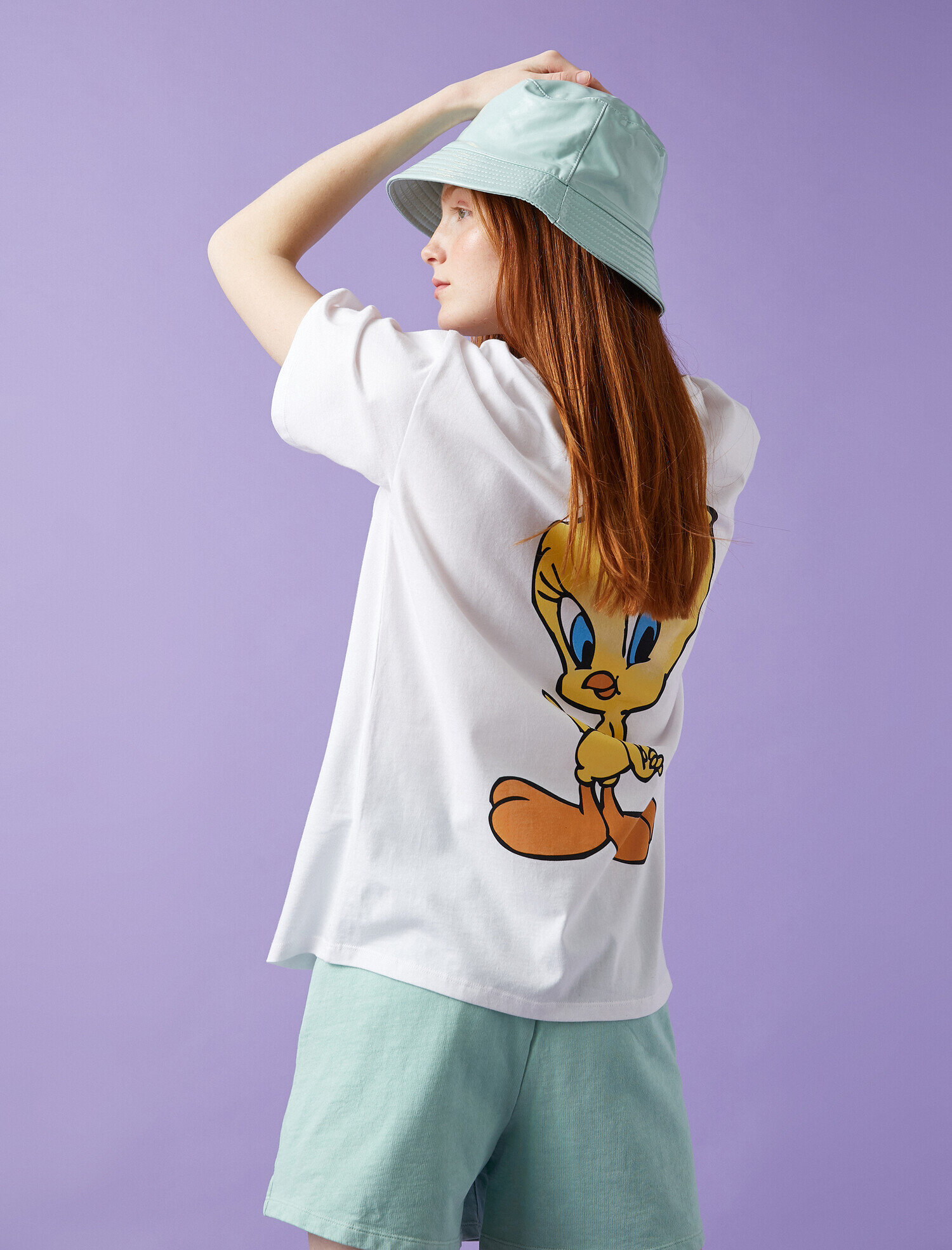   Tweety Tişört Lisanslı Pamuklu Oversize