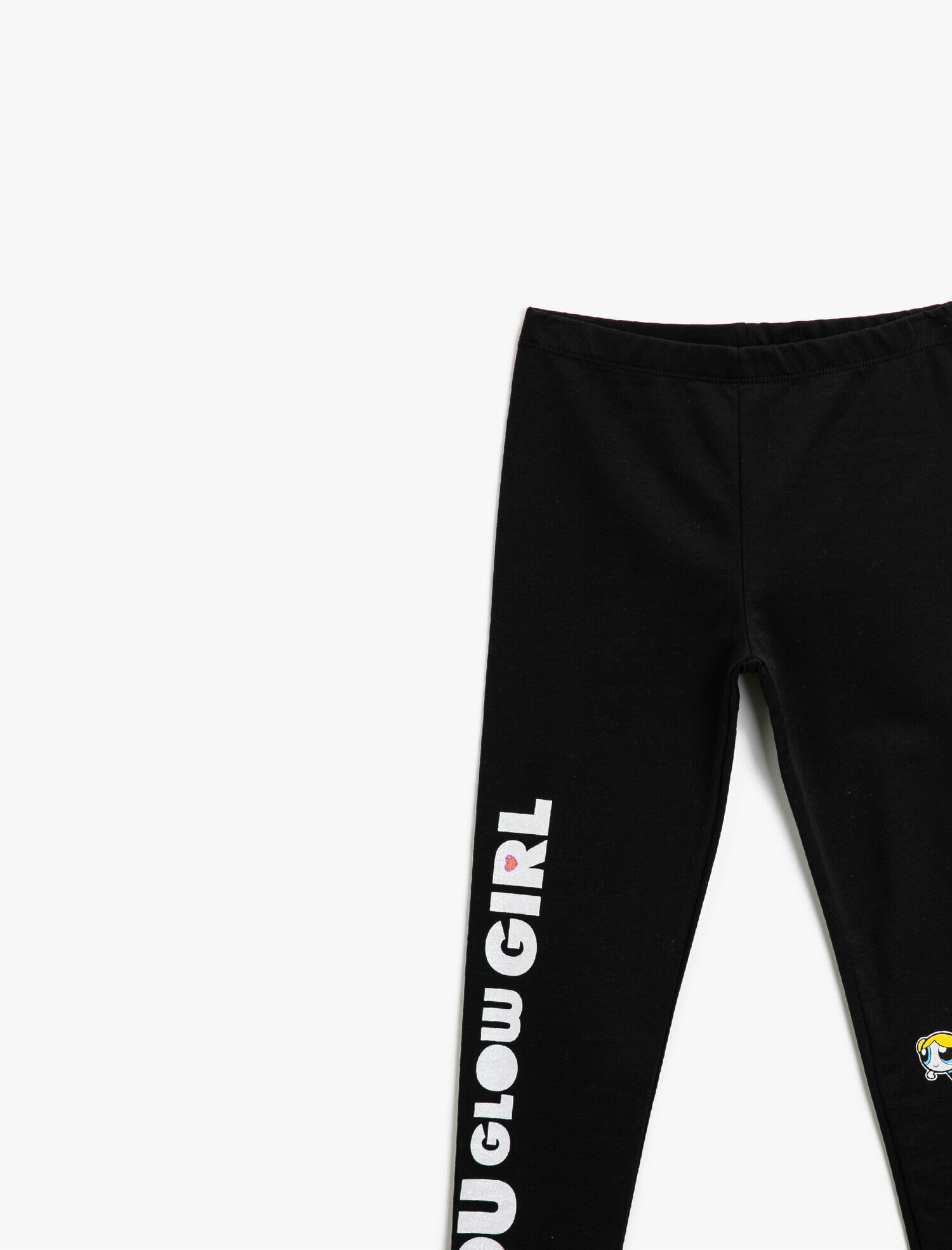  Kız Çocuk Powerpuff Girls Baskılı Normal Bel Tayt