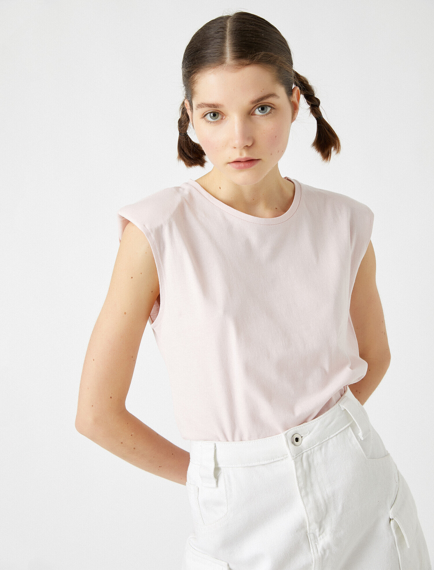   Pamuklu Bisiklet Yaka Kısa Kollu Vatkalı Tişört