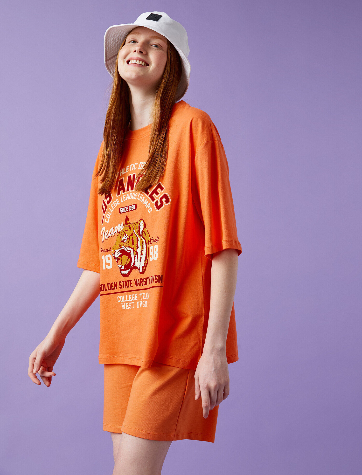   Baskılı Tişört Pamuklu Oversize