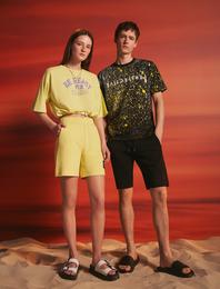 Oversize Tişört Yazılı Baskılı