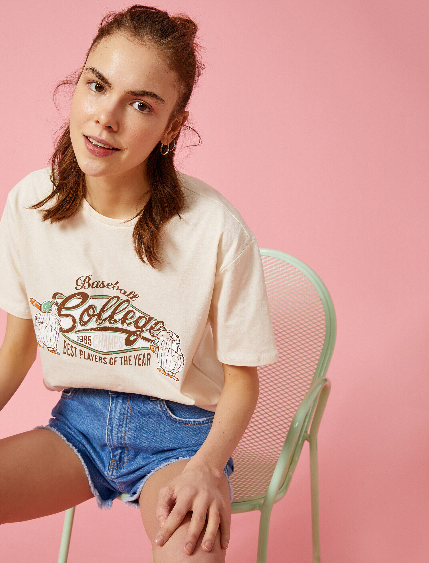   Yazılı Baskılı Tişört Pamuklu