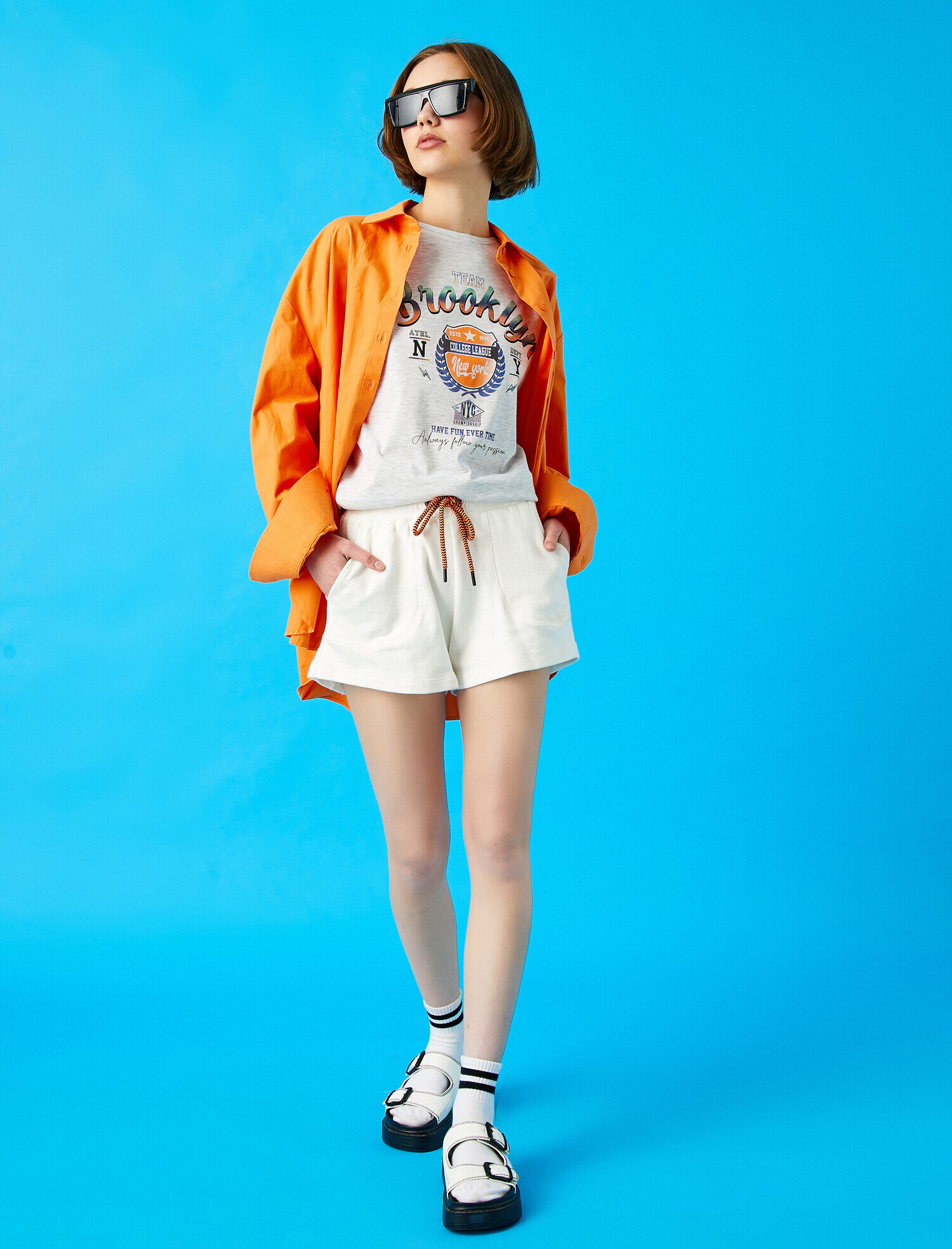   Baskılı Tişört Pamuklu Oversize