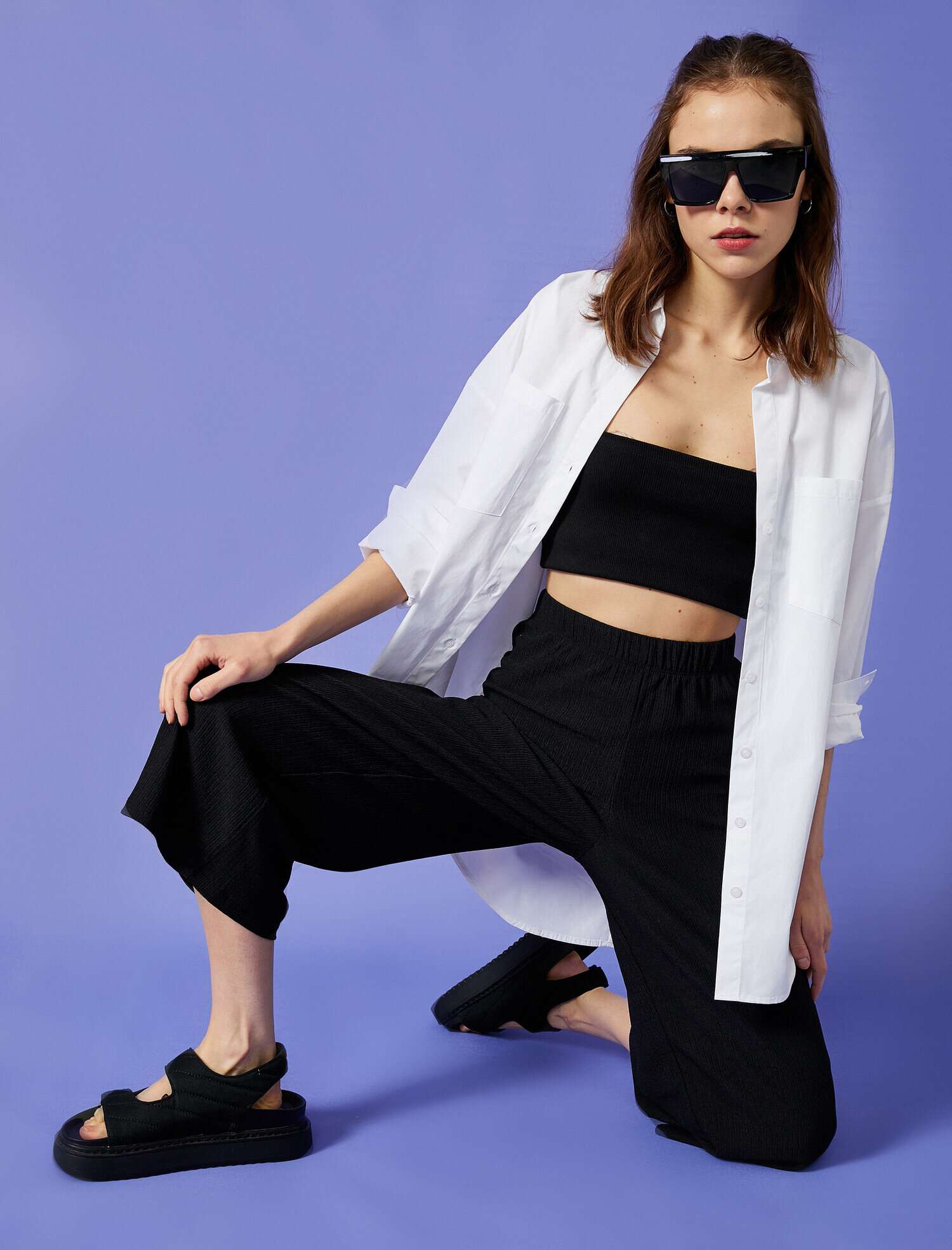   Kısa Pantolon Geniş Paça