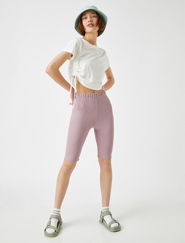  Bisiklet Şortu Yüksek Bel Bisiklet Taytı