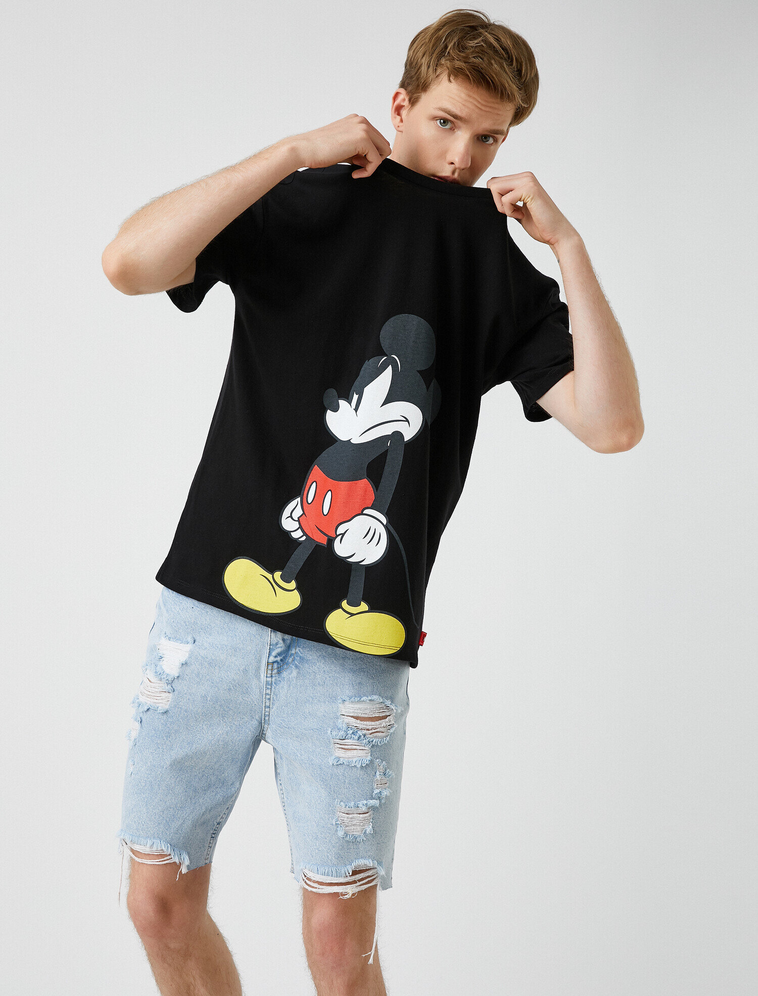   Oversize Mickey Mouse Tişört Lisanslı Pamuklu