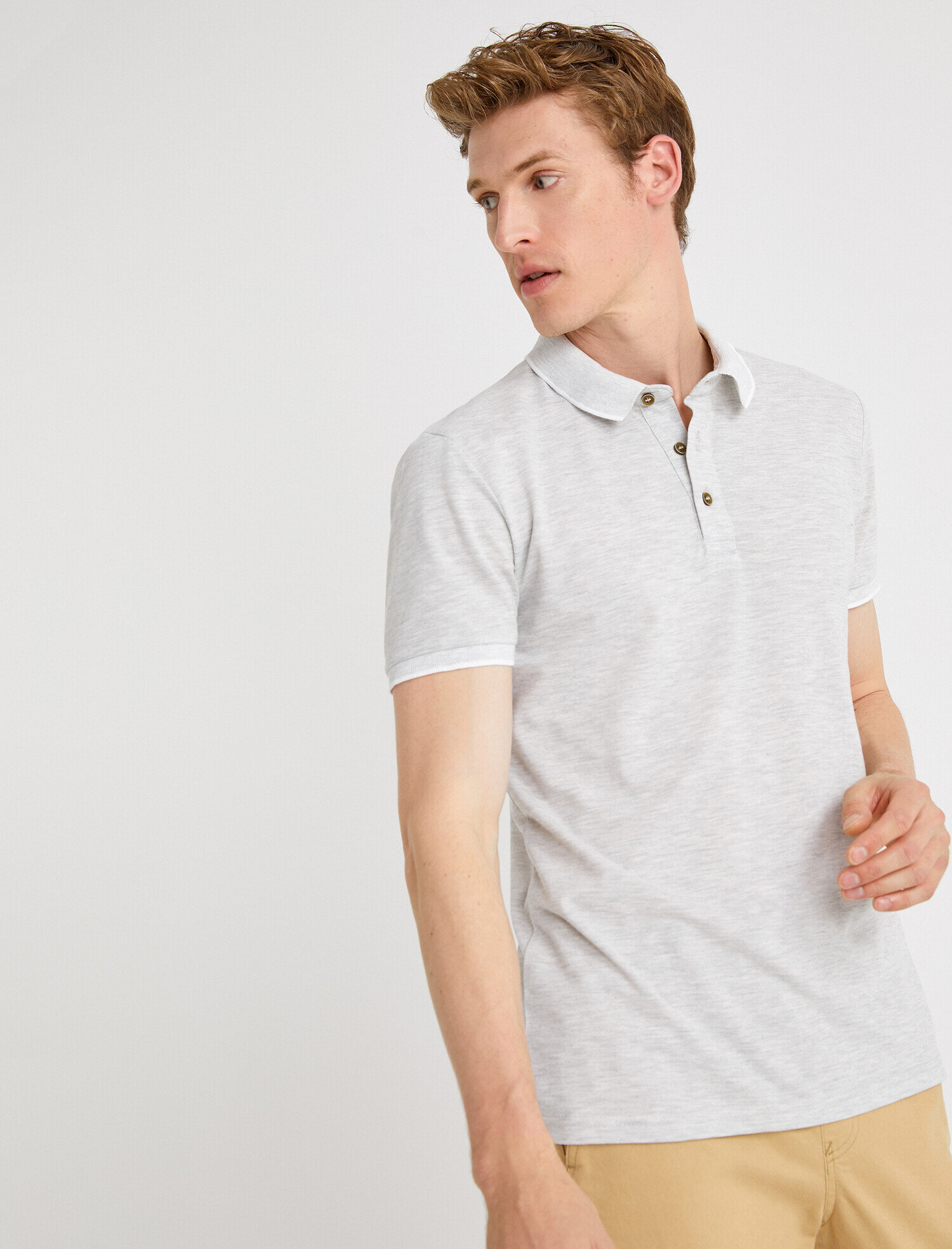   Polo Yaka Tişört Kısa Kollu Pamuklu