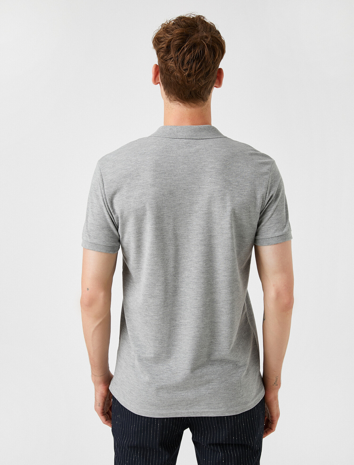   Polo Yaka Tişört Basic Kısa Kollu Pamuklu