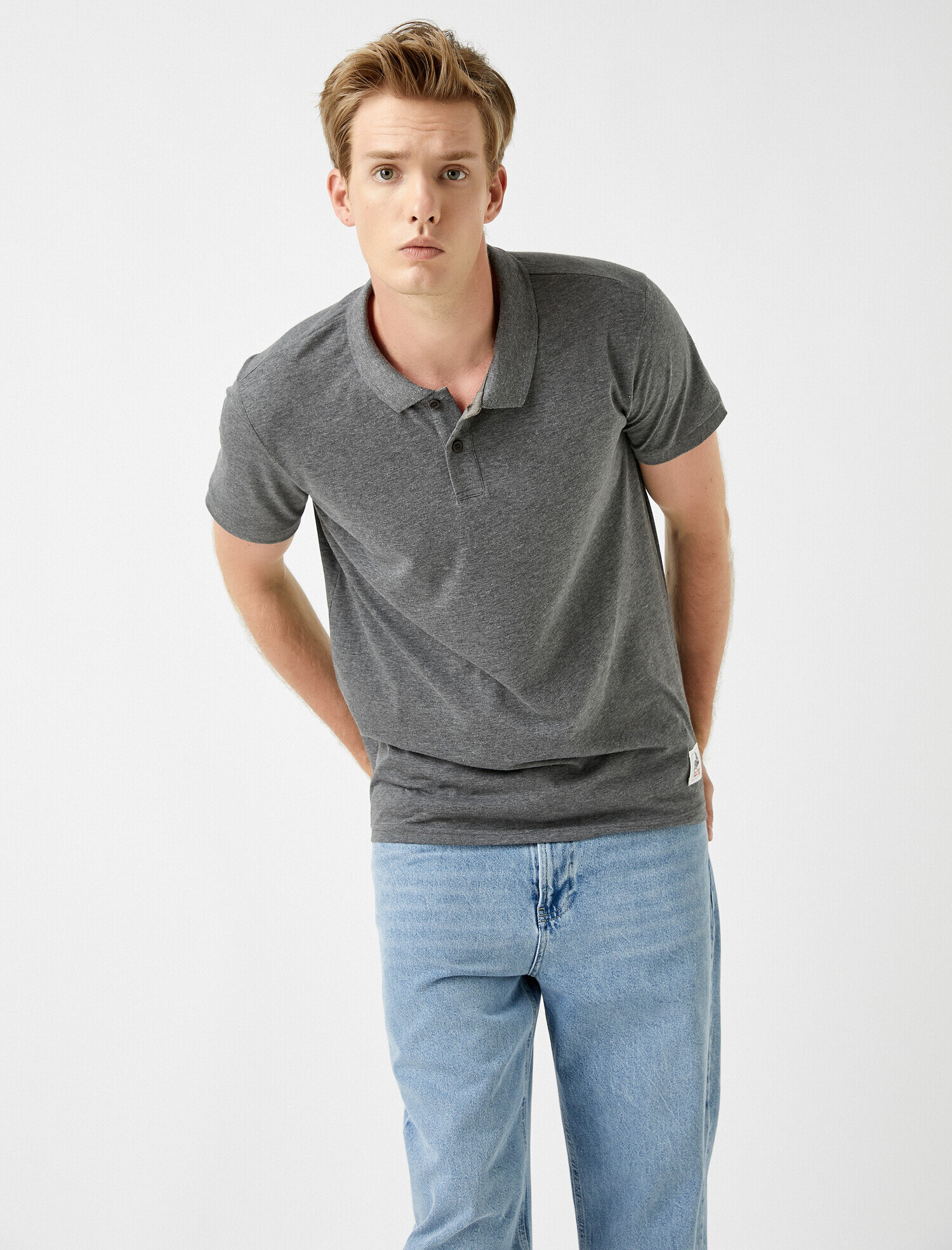   Polo Yaka Tişört Kısa Kollu Düğmeli