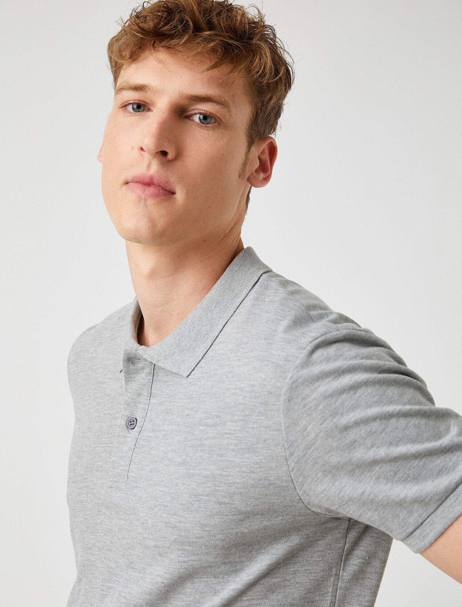   Polo Yaka Tişört Basic Kısa Kollu Pamuklu