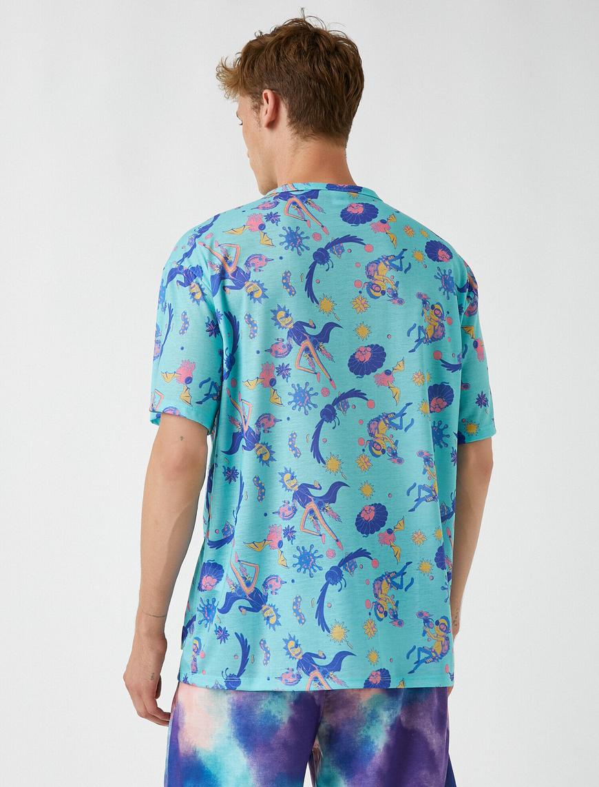   Rick and Morty Tişört Lisanslı Baskılı Oversize