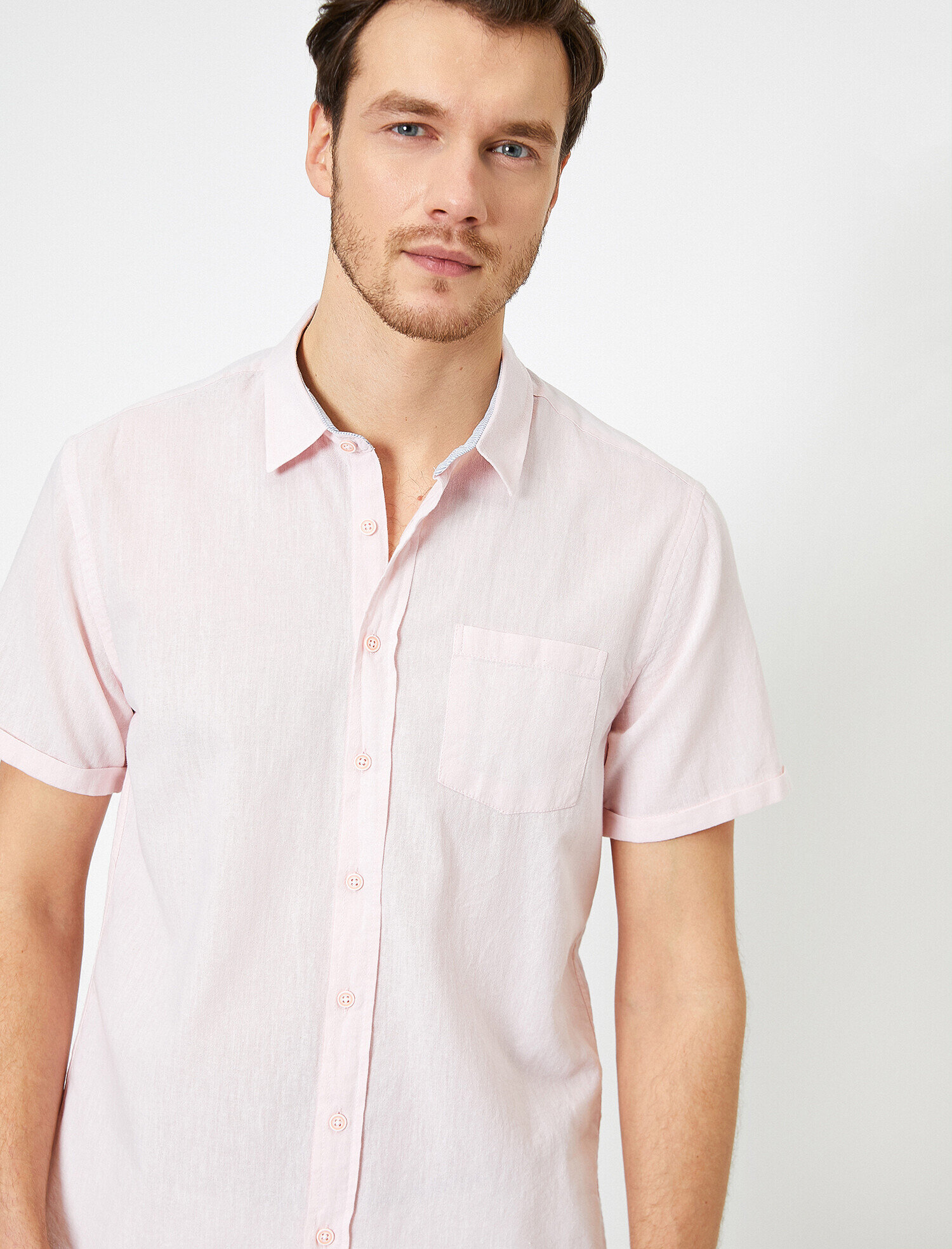   Tek Cepli Slim Fit Kısa Kollu Gömlek