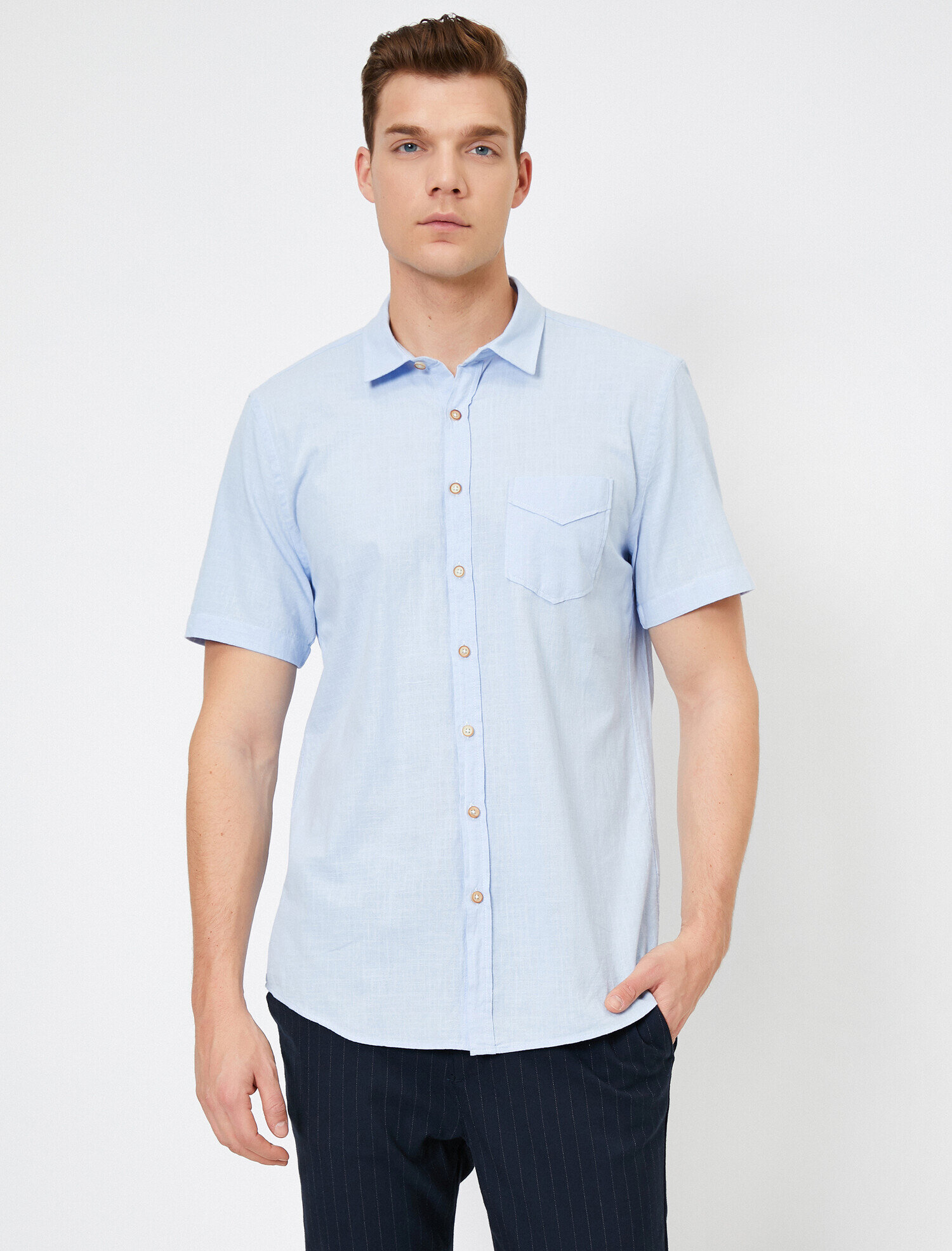   Cep Detaylı Gömlek