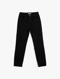 Kot Pantolon Pamuk Karışımlı Cepli - Loose Jean