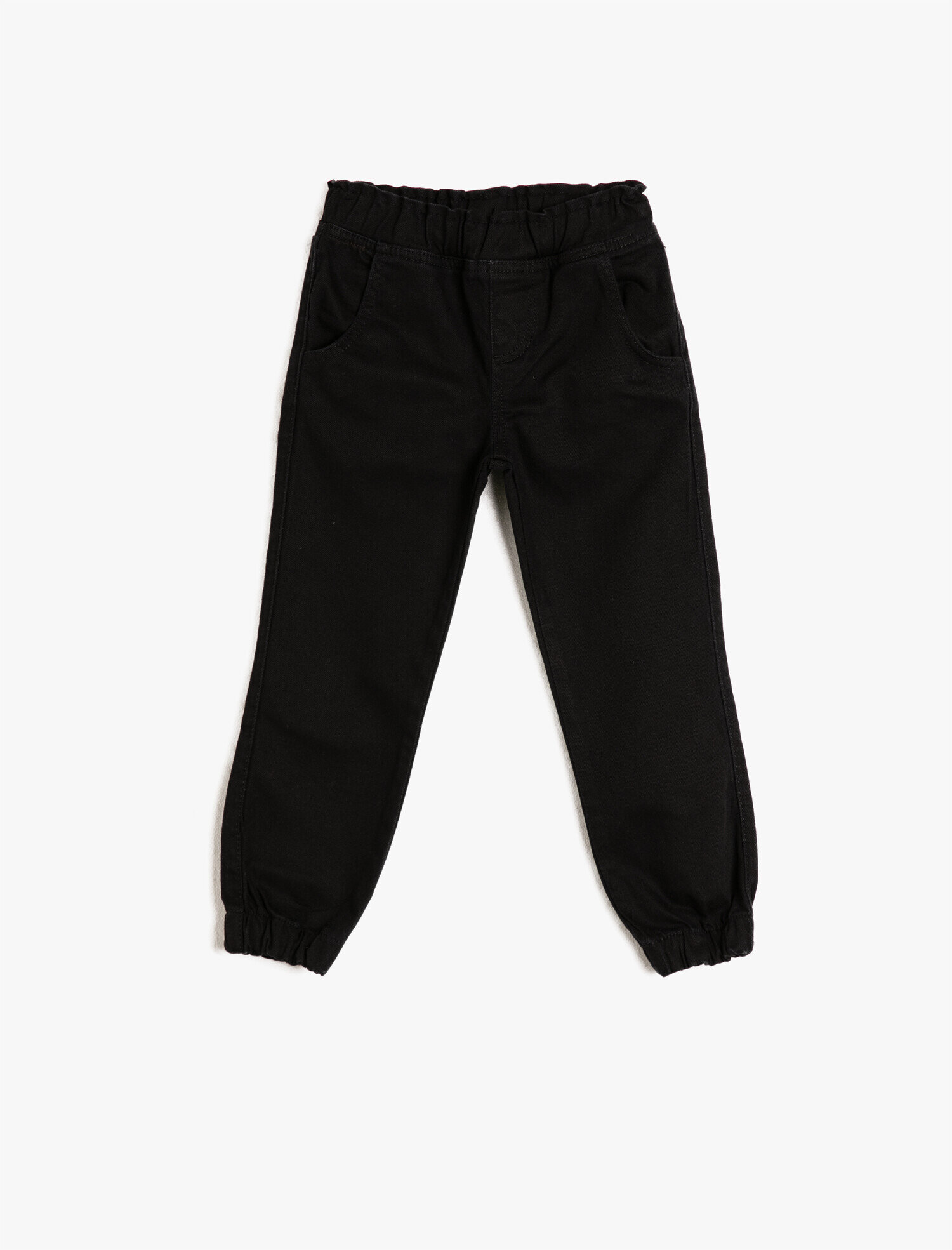  Erkek Çocuk Kot Pantolon Jogger Beli Lastikli Cepli Pamuklu - Jegging Jean