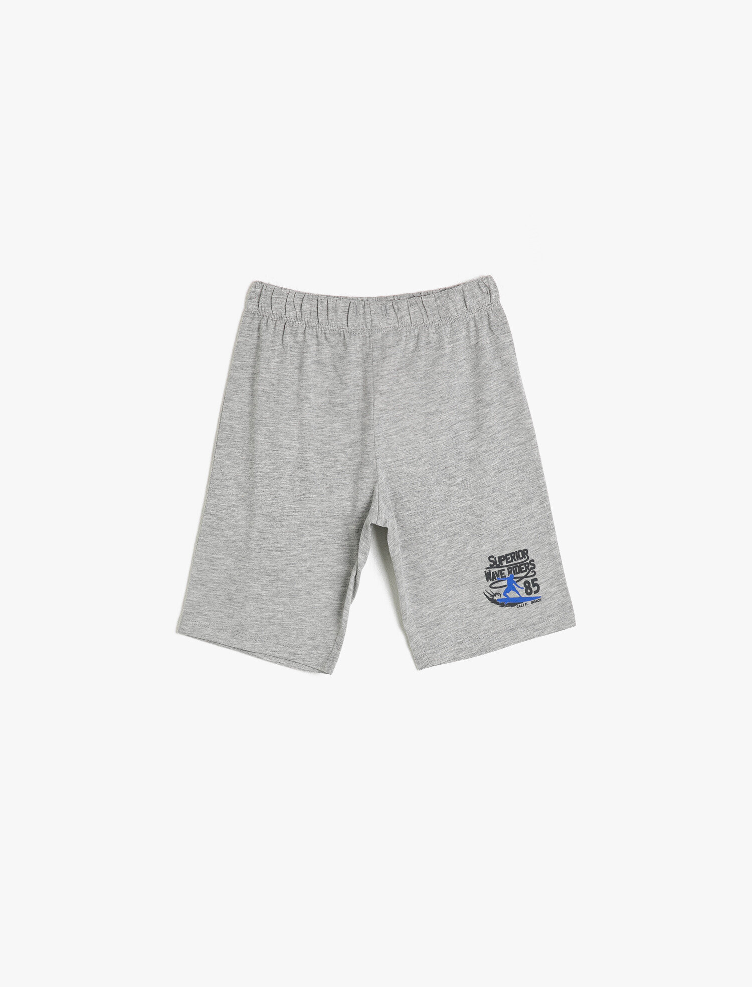  Erkek Çocuk Baskılı Şort Pamuklu Beli Lastikli