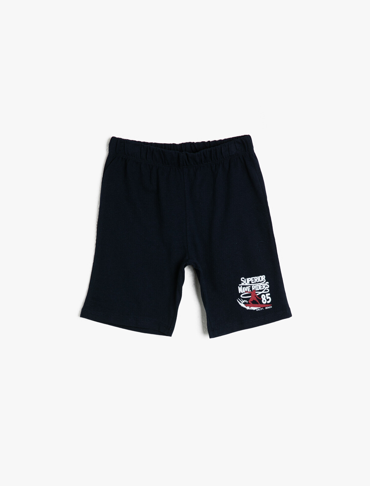  Erkek Çocuk Baskılı Şort Pamuklu Beli Lastikli