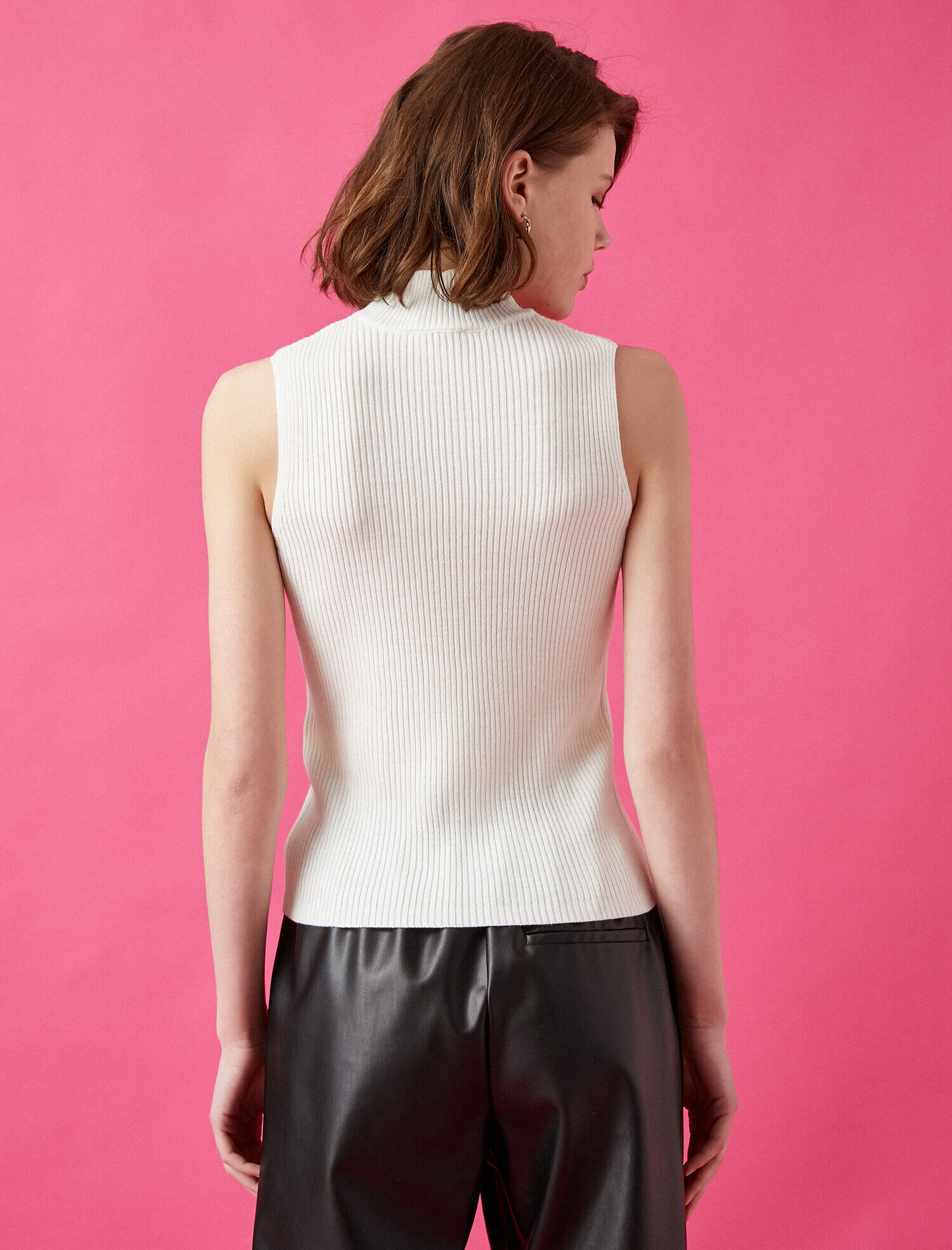   Balıkçı Yaka Kolsuz Basic Triko Kazak