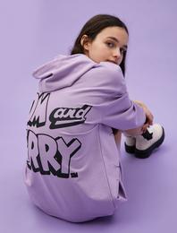 Pamuklu Warner Bros Lisanslı Kapüşonlu Sweatshirt