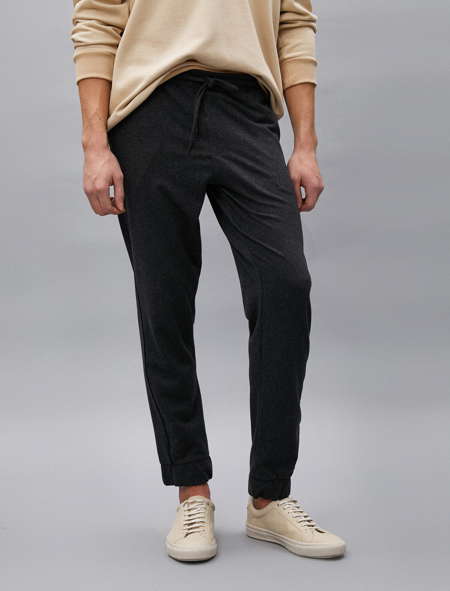   Pamuklu Basic Beli Bağlamalı Jogger Eşofman Altı