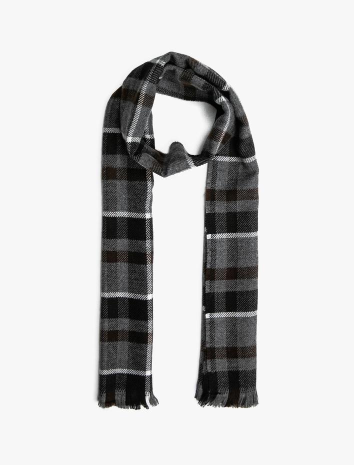 Erkek Ekose Desenli Atkı