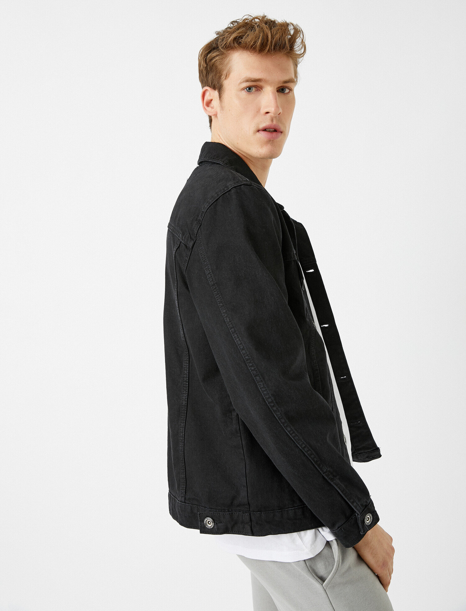   Pamuklu Kot Ceket Yaka Detaylı