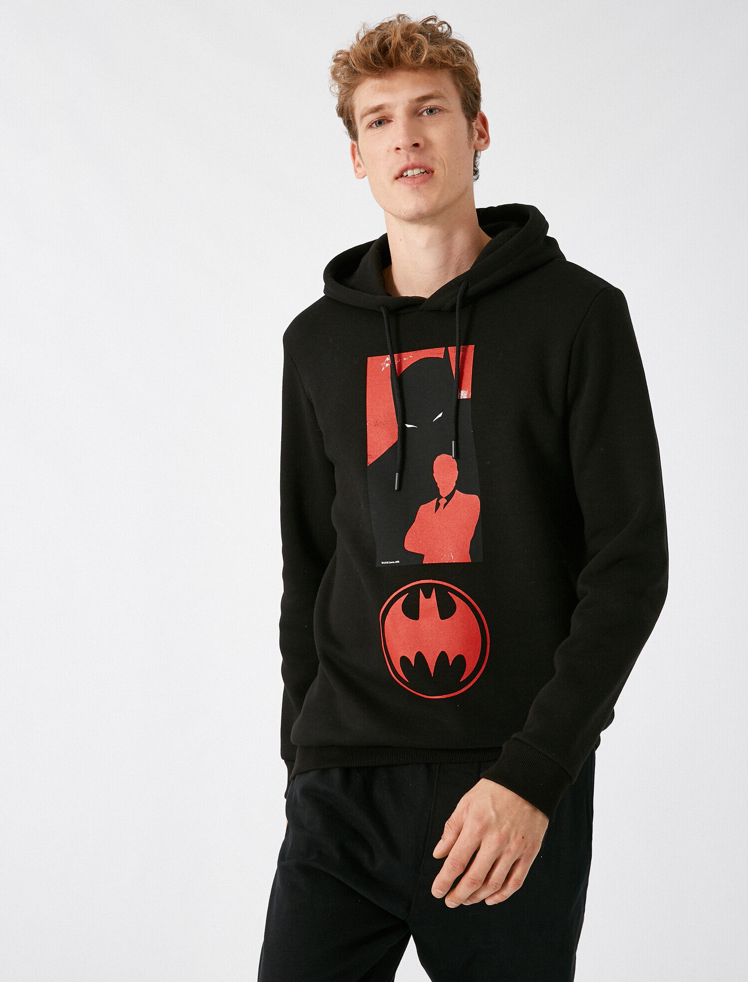   Batman Lisanslı Baskılı Kapüşonlu Sweatshirt