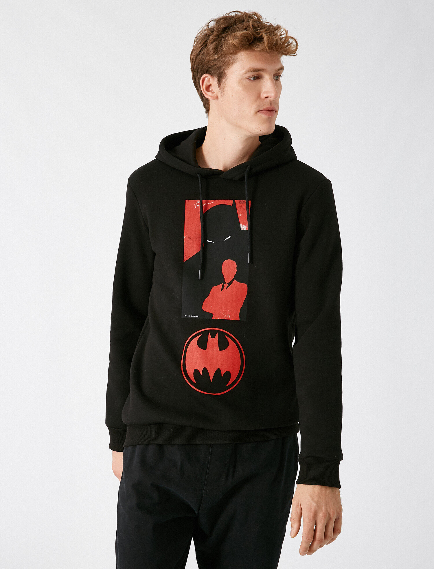   Batman Lisanslı Baskılı Kapüşonlu Sweatshirt
