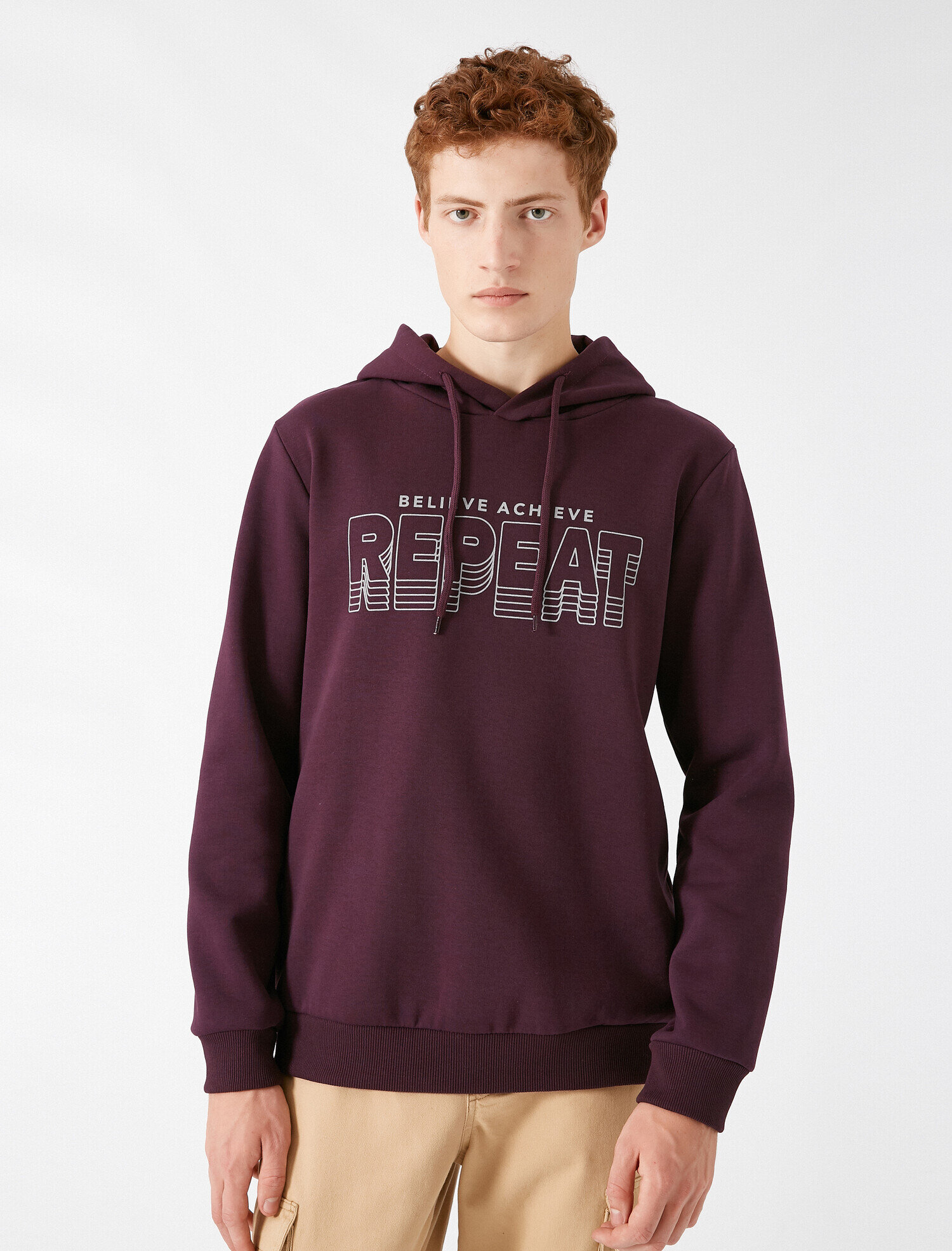   Kapüşonlu Baskılı Sweatshirt