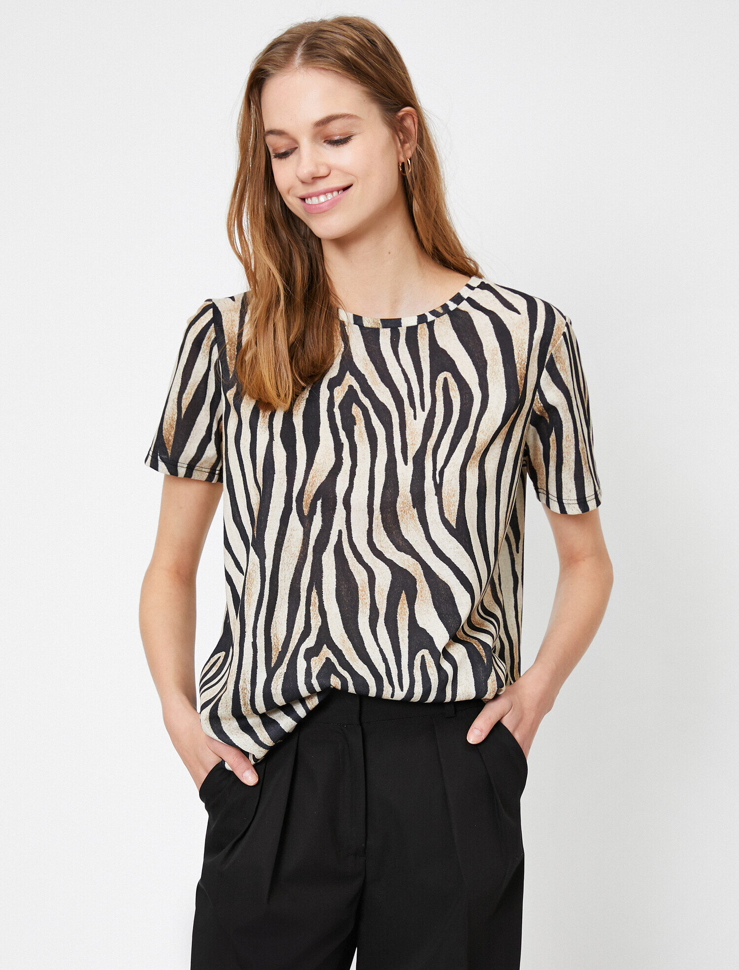   Zebra Desenli Tişört