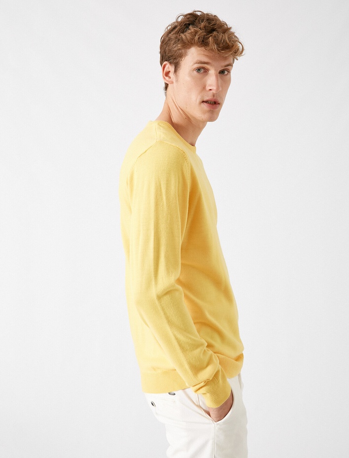  Basic Triko Kazak Bisiklet Yaka Uzun Kollu