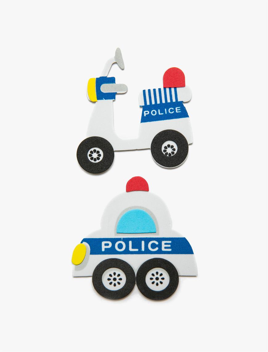  Kadın Polis Arabası Eva Sticker Seti