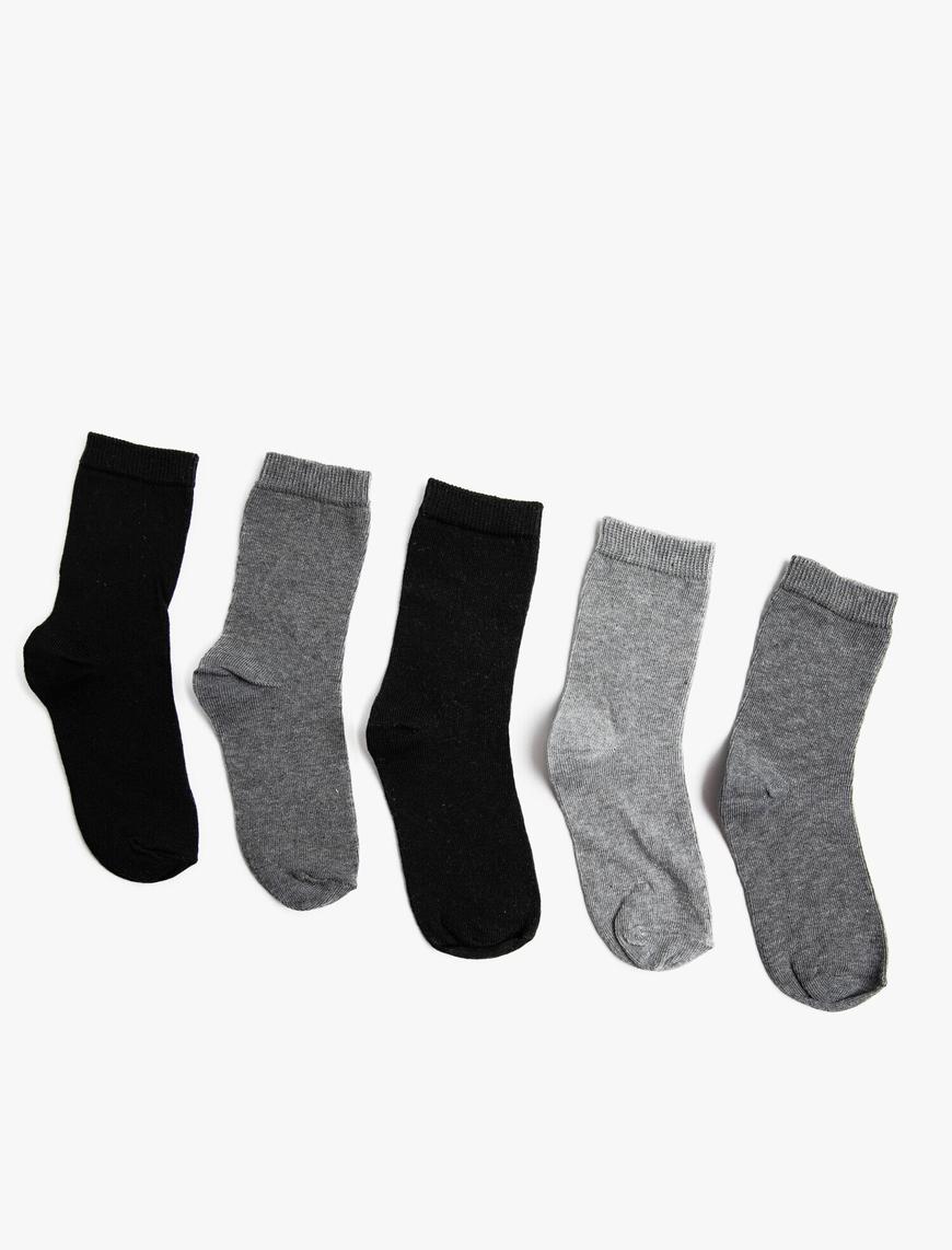  Erkek Çocuk Çoklu Basic Çorap Seti