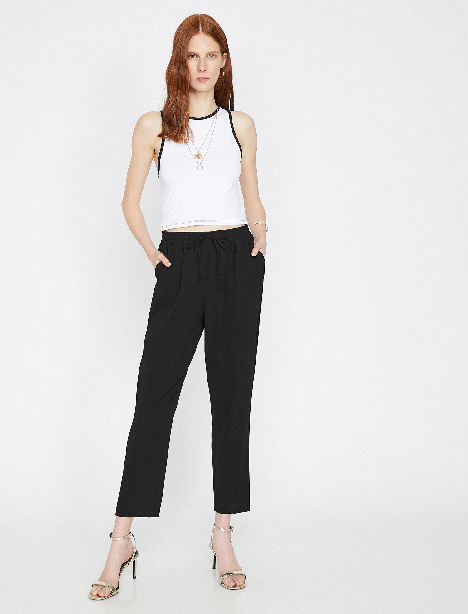   Beli Bağlamalı Cepli Pantolon