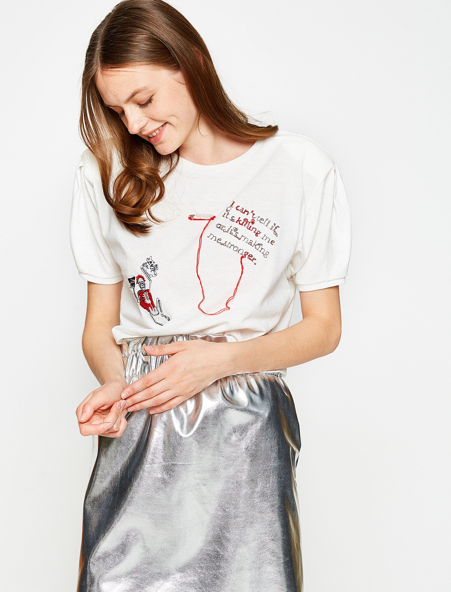   Yazılı Baskılı Tişört