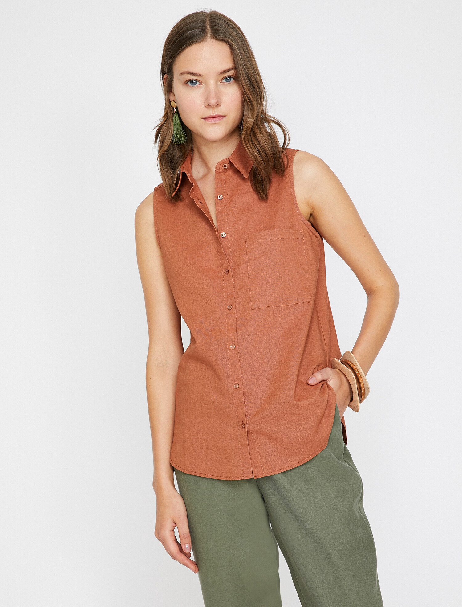   Cep Detaylı Gömlek