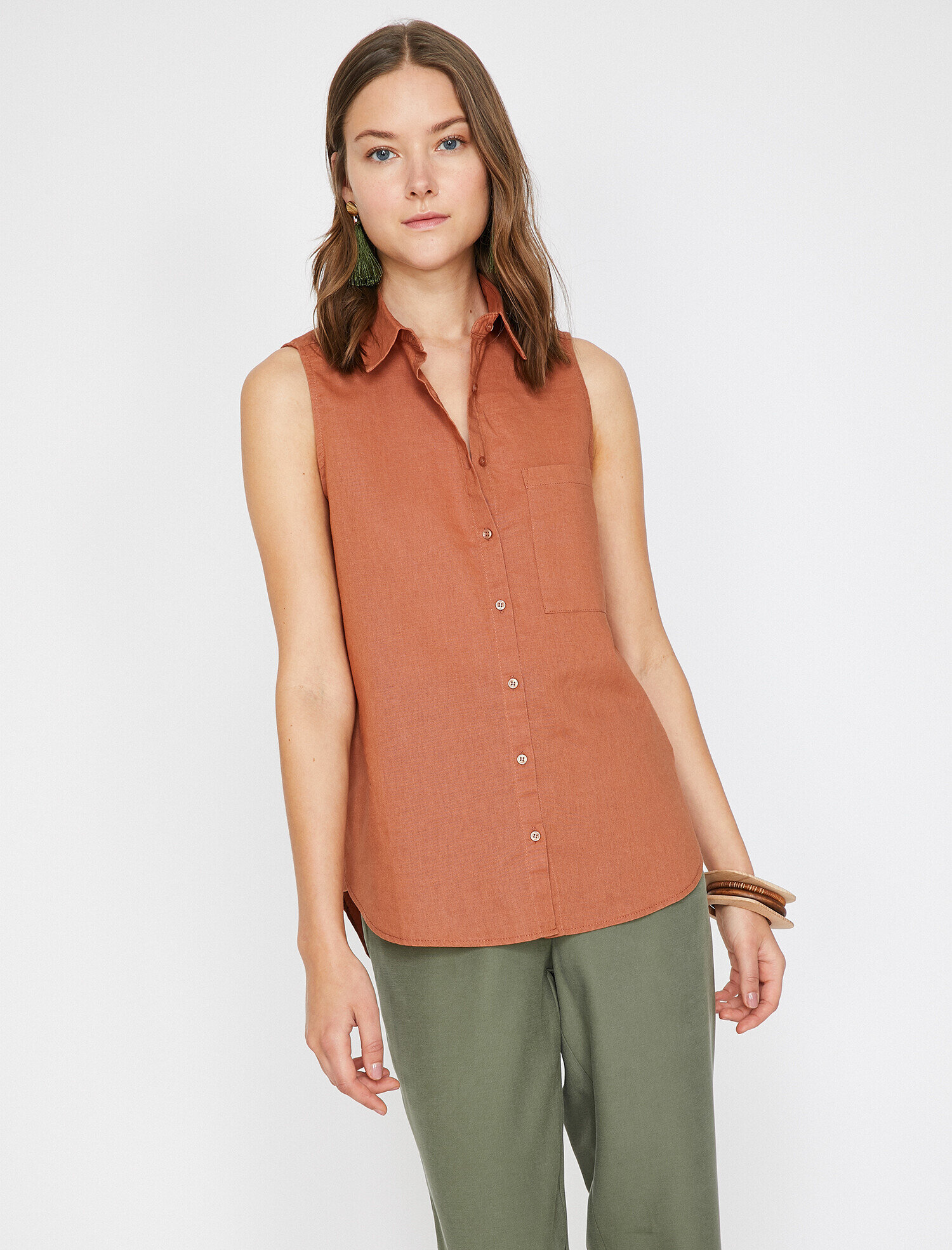   Cep Detaylı Gömlek